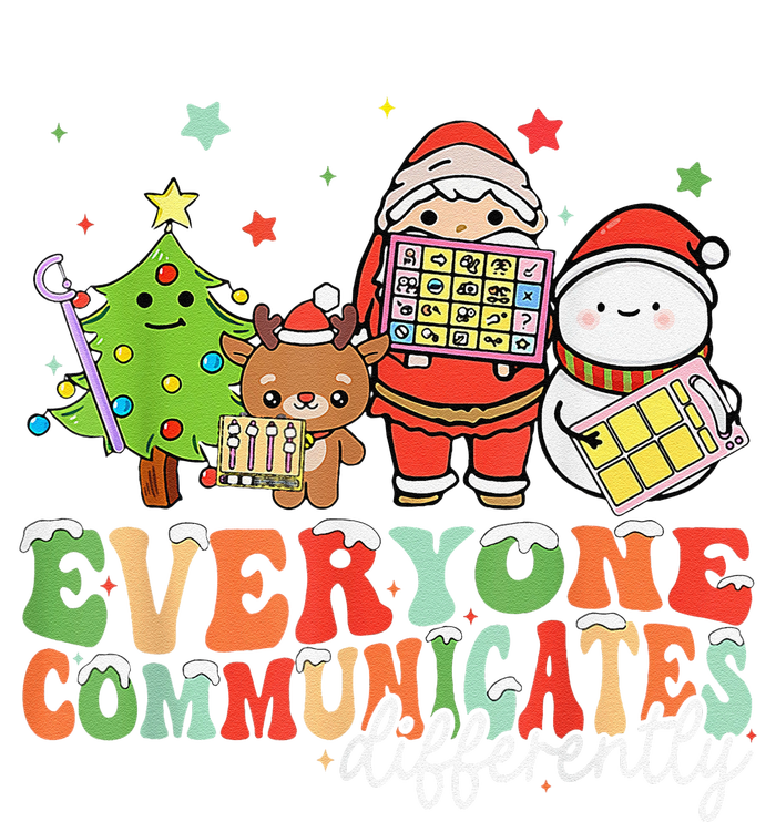 Everyone Communicates Differently Christmas Slp Therapy T-Shirt