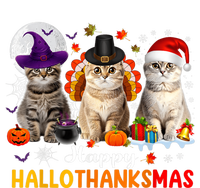 Happy Hallothanksmas Cats Halloween Thanksgiving Christmas Bumper Sticker