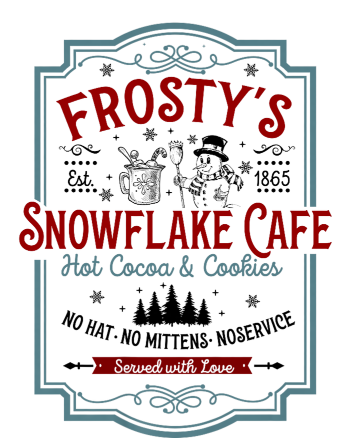 FrostyS Snowflake Cafe With Hot Cocoa And Cookies Christmas Magnet