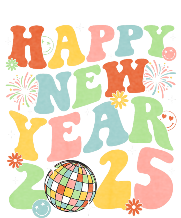 Happy New Year Party 2025 Groovy Family Matching Poster