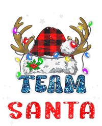 Team Santa Claus Hat Buffalo Plaid Christmas Matching Family T-Shirt