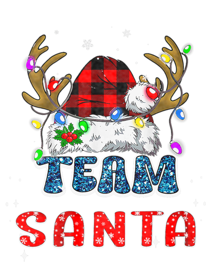 Team Santa Claus Hat Buffalo Plaid Christmas Matching Family T-Shirt