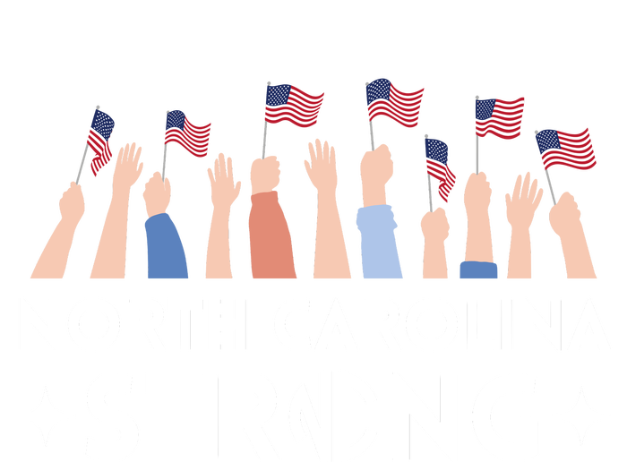 North Carolina Strong Support Nc Flag USA-Made Doggie Bandana