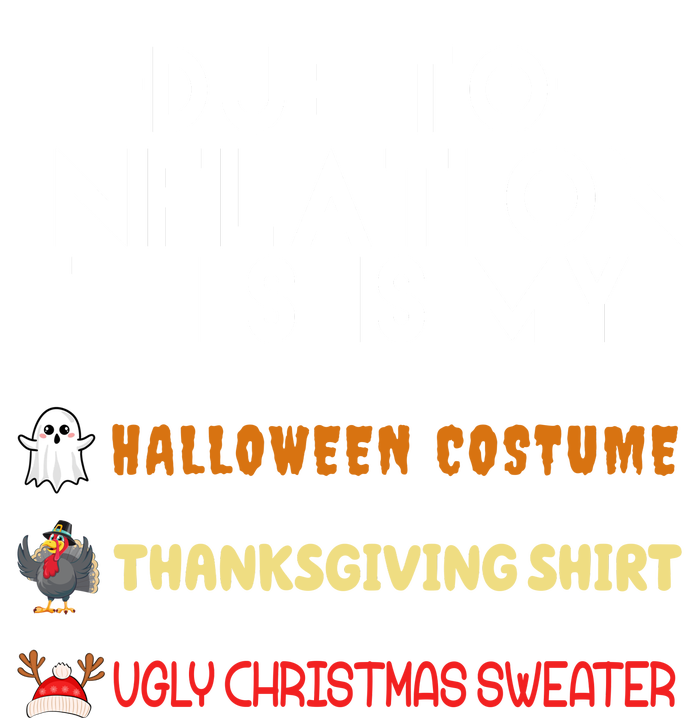 Due To Inflation This Is My Halloween Thanksgiving And Ugly Christmas Canvas