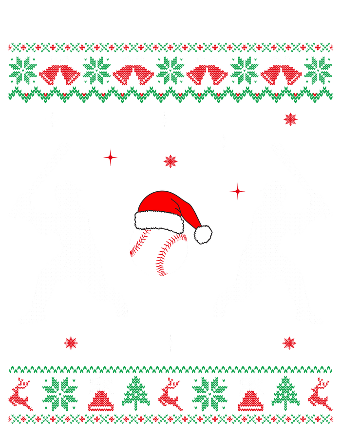 Funny Baseball Ugly Christmas Sweater Xmas Baseball Player Baby Bodysuit