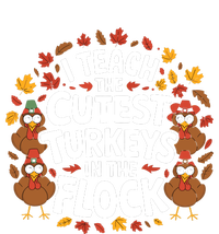 I Teach The Cutest Turkeys Thanksgiving Fall Teacher Wo The Baniff Cuffed Pom Beanie