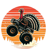 Thanksgiving Turkey Riding Monster Truck Sunset Turkey T-Shirt