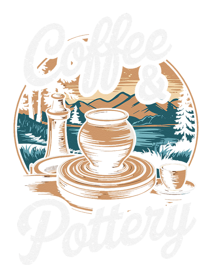 Coffee And Pottery Lover Ceramic Artist Women's V-Neck T-Shirt