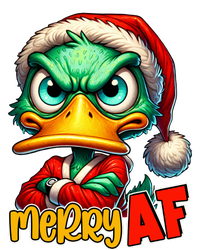 Merry Af Funny Sarcastic Grumpy Duck Christmas Insulated Varsity Jacket