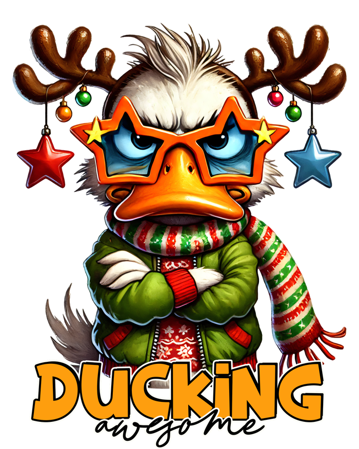 Ducking Funny Sarcastic Grumpy Duck Christmas Full Zip Hoodie