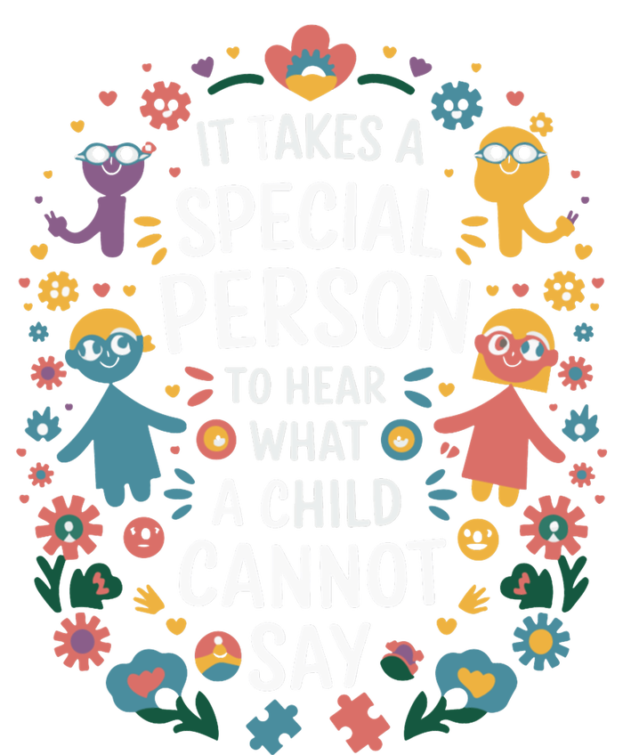 It Takes A Special Person To Hear What A Child CanT Say Women's Knotted Racerback Tank