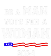 Be A Man Vote For A Woman Kamala Harris 2024 Walz Us Flag Snapback Five-Panel Rope Hat