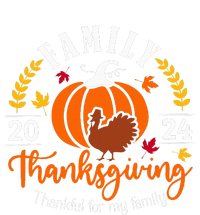 Thanksgiving 2024 Thankful For My Family Turkey Pumpkin Ladies Long Sleeve Shirt