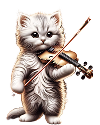 Funny Orchestra Musician Violinist Cute Cat Playing Violin T-Shirt