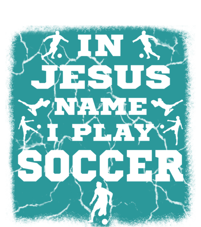 In Jesus Name I Play Soccer Christian Gift Grommeted Golf Towel