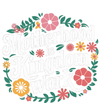 Retro Floral Motherhood Is Kingdom Work MotherS Day Mom Tote Bag