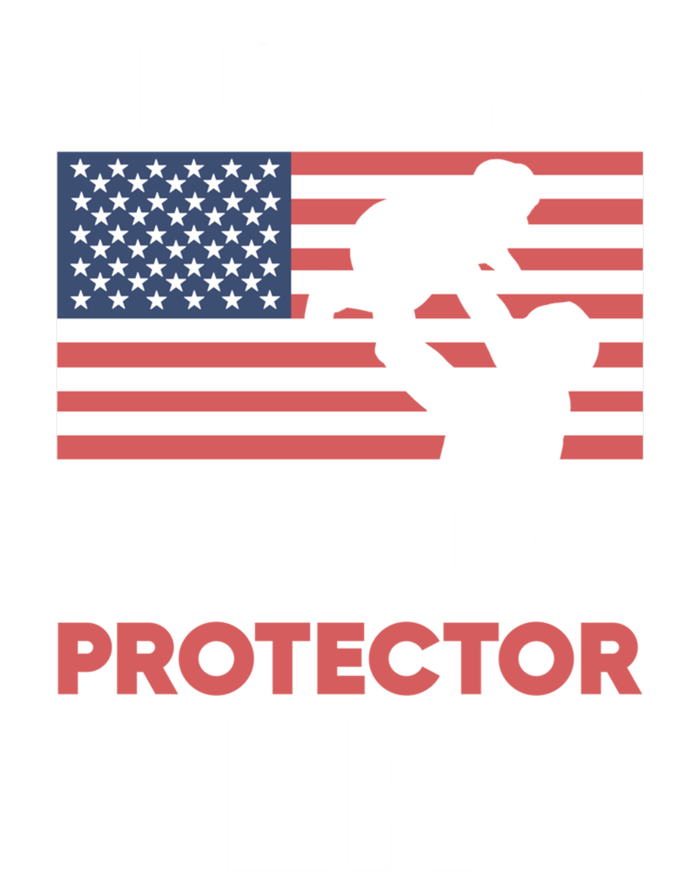 Usa American Flag Fathers Day Husband Daddy Protector Hero Gift Tall Long Sleeve T-Shirt