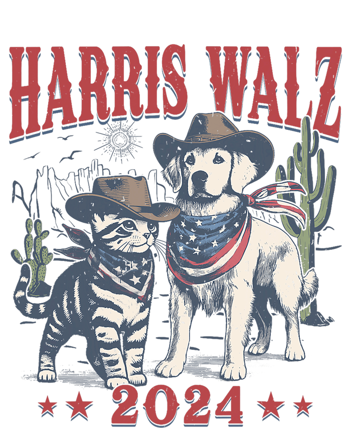 Harris Walz Cowboy This Childless Cat Dog Lady Kamala T-Shirt