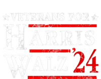 Veterans For Harris Walz 2024 Election Striped Beanie with Solid Band