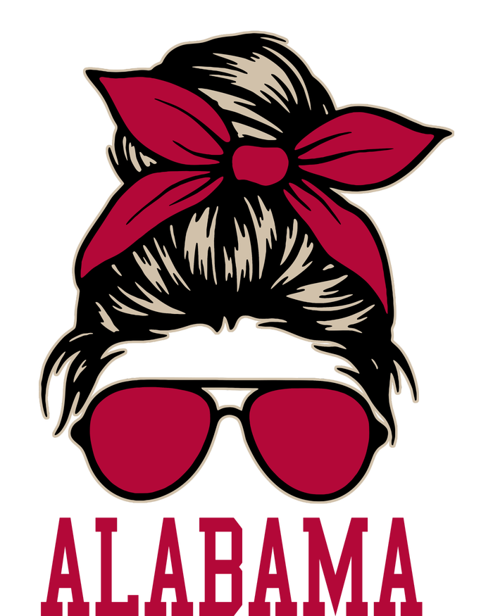 Alabama Wo Girl Mom Messy Bun Hair. Short Acrylic Beanie