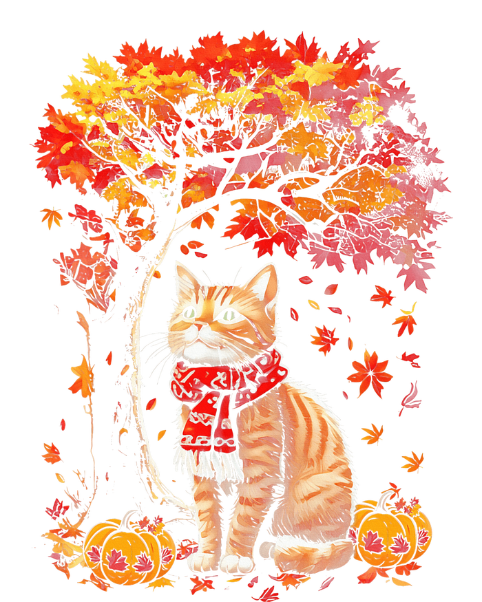 ItS Fall Yall Cat Leaf Fall Tree Hello Autumn Thanksgiving T-Shirt