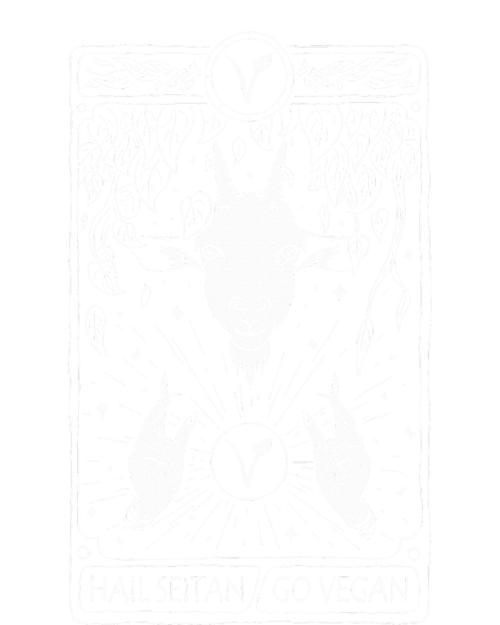 Hail Seitan Go Vegan Funny Tarot Card Design For Vegans T-Shirt