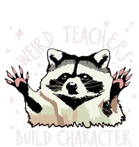 Weird Teachers Build Character Raccoon Teacher Appreciation Pom Pom 12in Knit Beanie