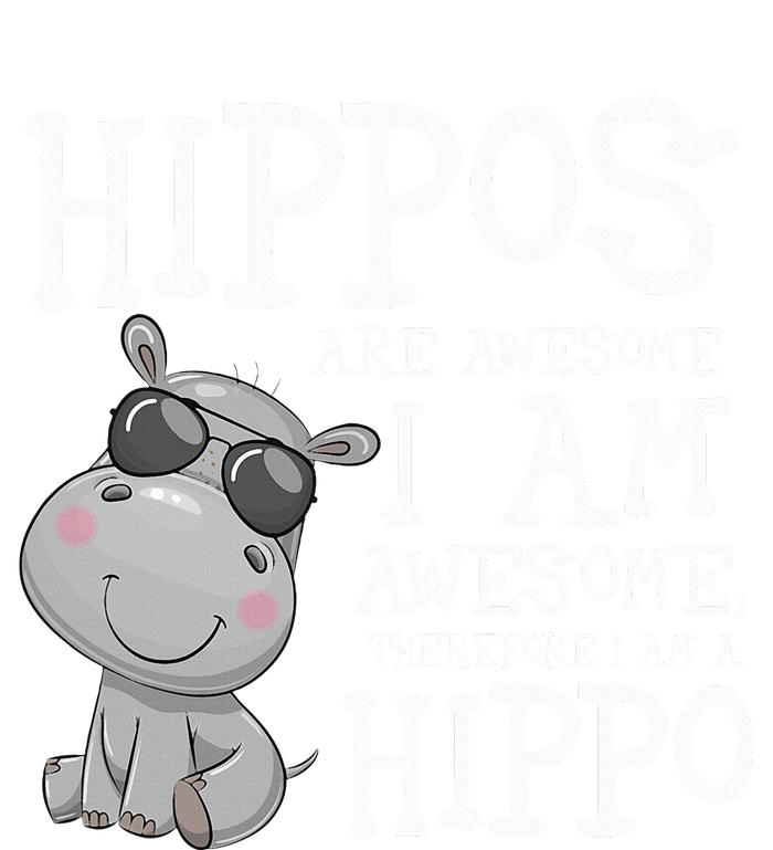 Hippopotamus Hippos Are Awesome Therefore I Am A Hippo Full-Length Apron With Pockets