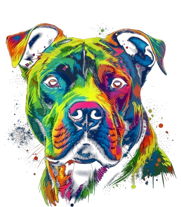 Pit Bull Mom Dog Lover Colorful Artistic Pitbull Owner Women Daily Commute Backpack