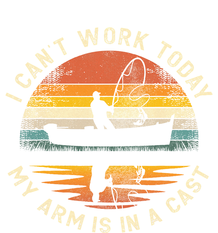 Fishing FatherS Day I CanT Work Today My Arm Is In A Cast Softstyle Adult Sport Polo