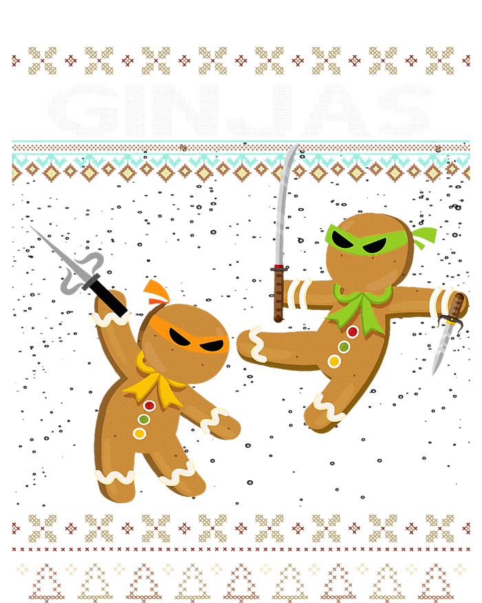 Ginjas Gingerbread Ninjas Funny Ugly Christmas T-Shirt