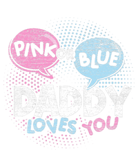 Baby Shower Dad Or Blue Daddy Loves You Gender Reveal Insulated Varsity Jacket