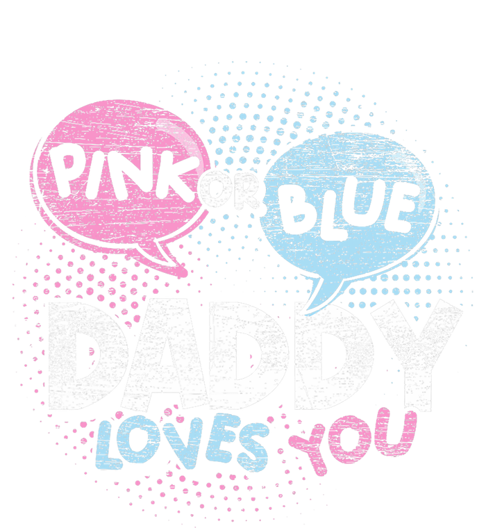 Baby Shower Dad Or Blue Daddy Loves You Gender Reveal Insulated Varsity Jacket