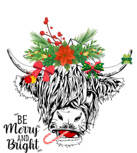 Be Merry And Bright Christmas Highland Cow Farming Farmer T-Shirt