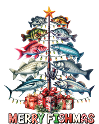 Merry Fishmas Funny Christmas Tree Lights Fishing Rod Fish Premium T-Shirt