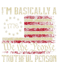 IM Basically A Truthful Person Us Flag Trump Vance 2024 Women's Racerback Tank