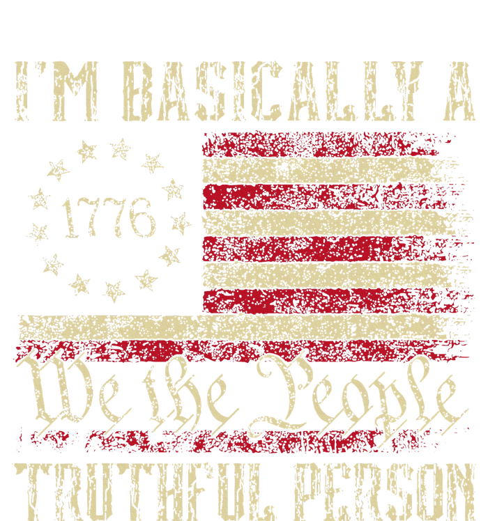 IM Basically A Truthful Person Us Flag Trump Vance 2024 Women's Racerback Tank