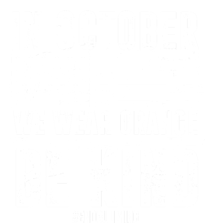 In October We Wear Orange Be Kind End Bullying Usa Flag Unity Day T-Shirt