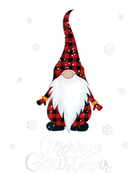 Santa Claus Garden Gnome Merry Christmas Buffalo Plaid Long Sleeve Pajama Set