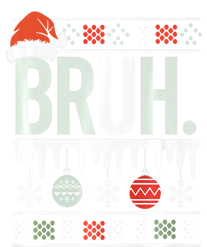 Bruh Meme Funny Christmas Santa Greeting Teens Xmas Full Zip Hoodie