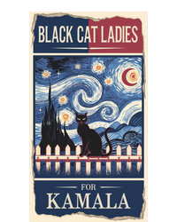 Cat Ladies For Kamala Harris 2024 Van Gogh Starry Night Gift Bumper Sticker