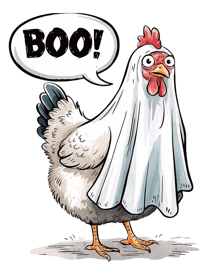 Funny Halloween Chicken Boo Spooky Chicken Halloween Costume T-Shirt