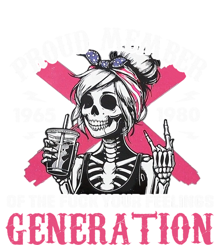 Gen X Proud Member Of The Fuck Your Feelings Skull Girl Tank Top