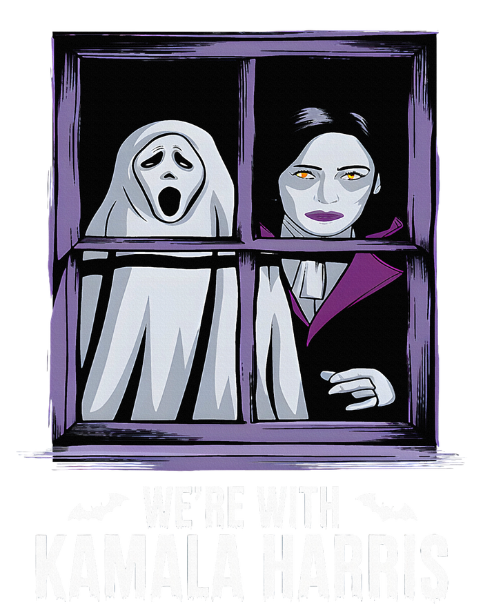 WeRe With Kamala Harris Scarry Halloween Ghost Vampire T-Shirt