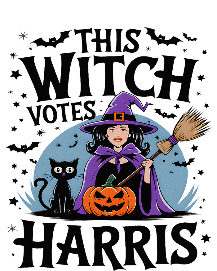 This Witch Votes Harris Funny Halloween Kamala Witchy Witch T-Shirt