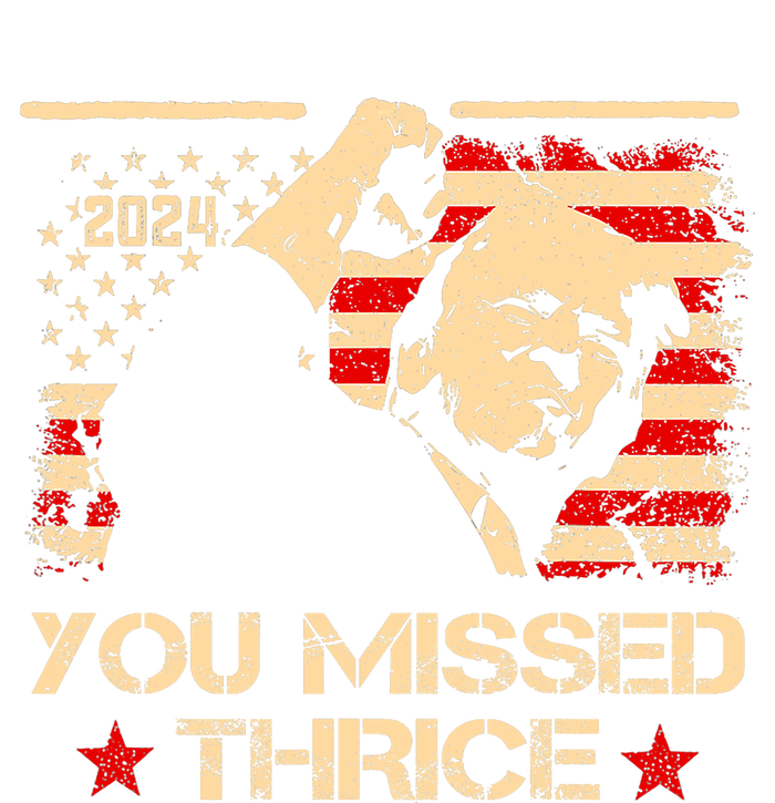 You Missed Thrice Trump Western Cowboy Three Times Us Flag Poster