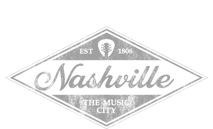 Retro Nashville Tennessee Music City Vintage Guitar Full Zip Hoodie