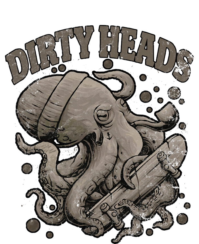 Dirty Octopus Heads With Skateboard Music Lover Zip Tote Bag