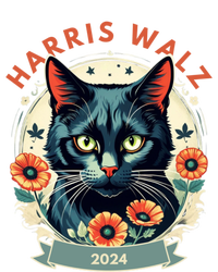 Less Cat Lady Kamala Flower Harris For President 2024 Cute Gift Coaster