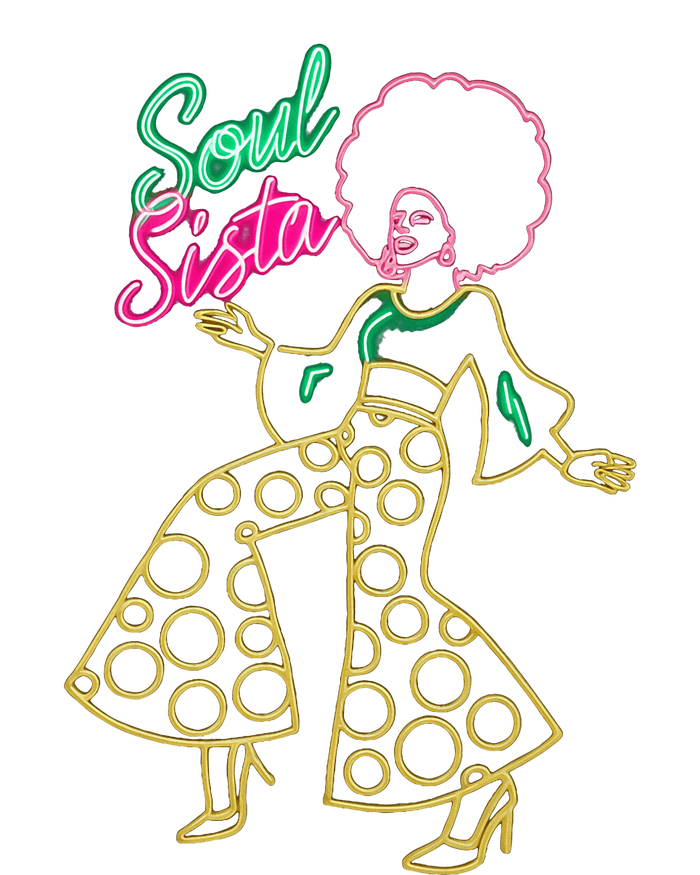 Soul Sista Afro 70s Soul Music Retro Disco Black Funk Lovers Tall T-Shirt